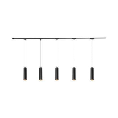 Remuda Trilo Track Multi Light LED Pendant Light in Black (5-Head).