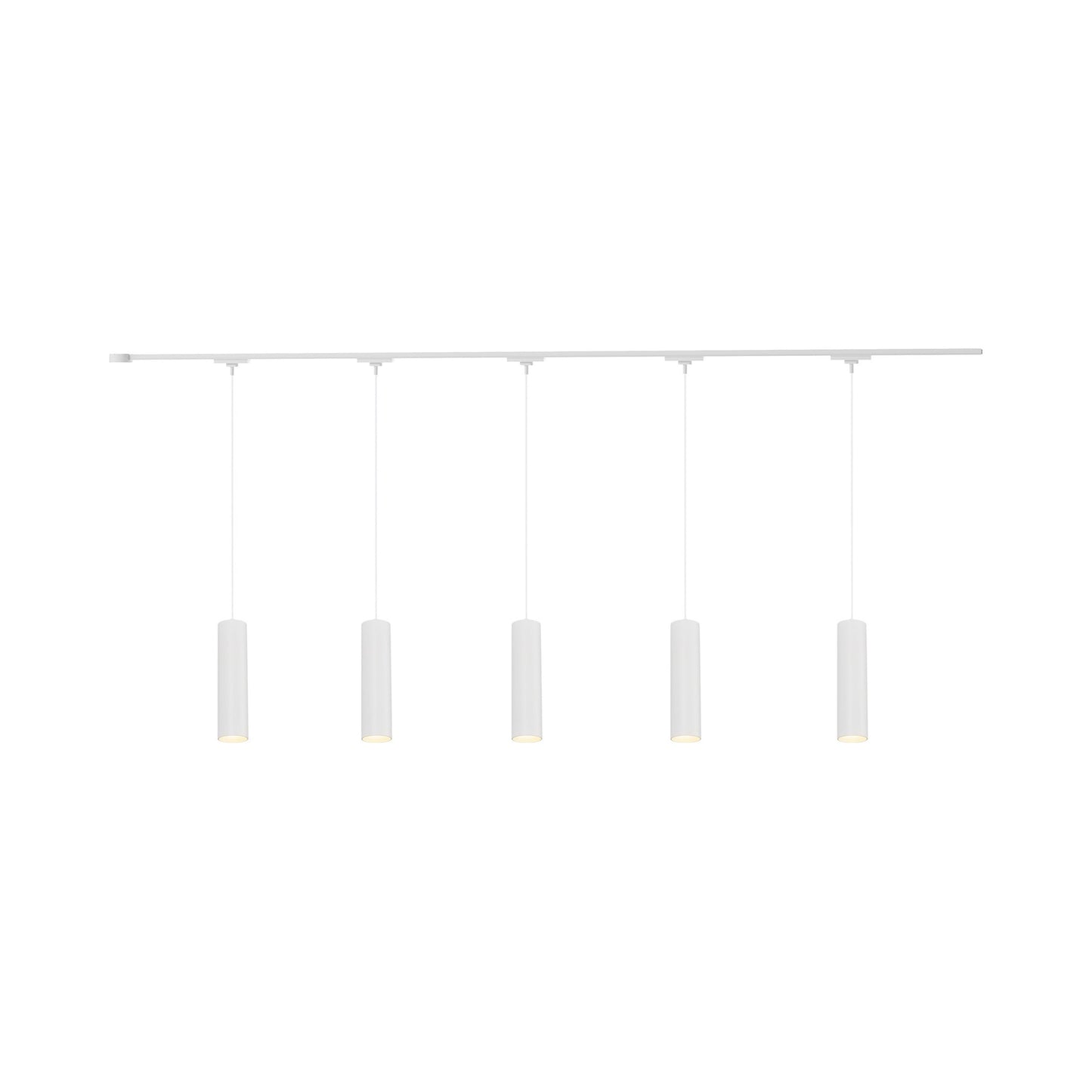 Remuda Trilo Track Multi Light LED Pendant Light in White (5-Head).