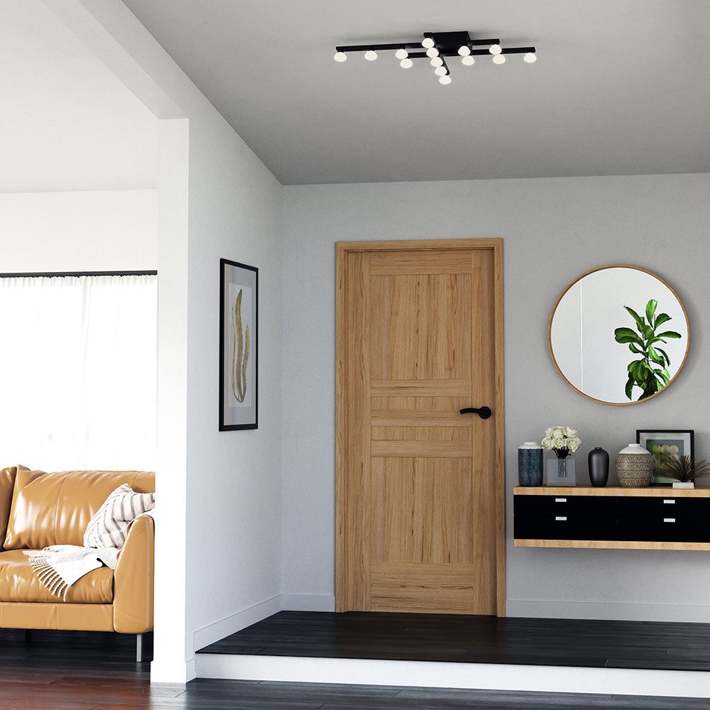 Rezz LED Flush Mount Ceiling Light in living room.