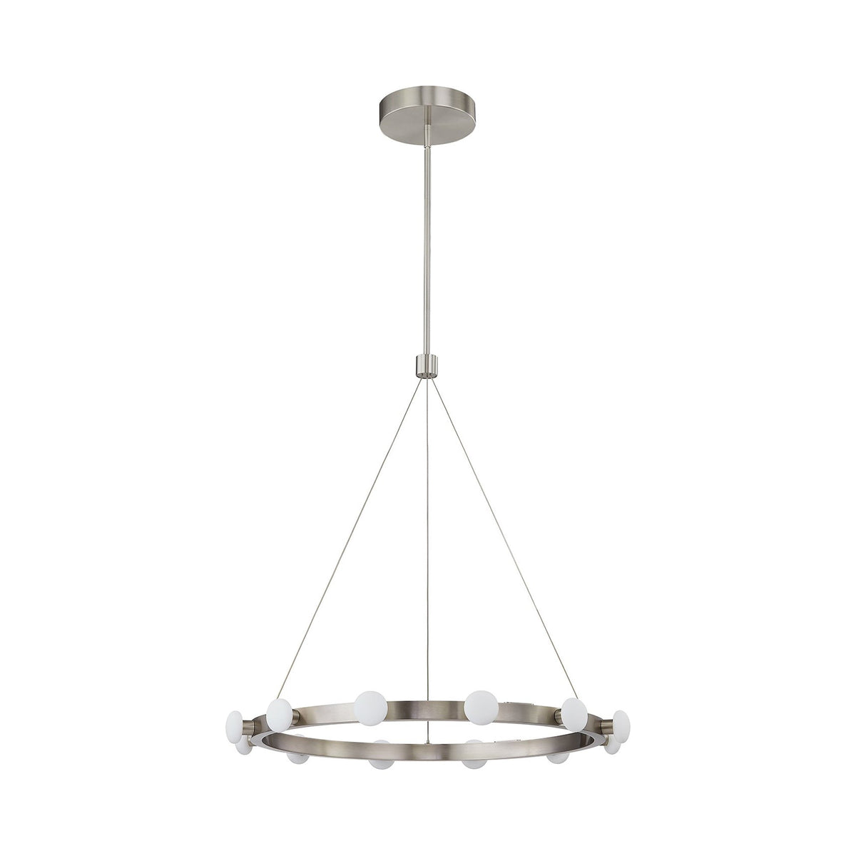 Rezz LED Pendant Light in Brushed Nickel.