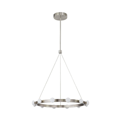 Rezz LED Pendant Light in Brushed Nickel.