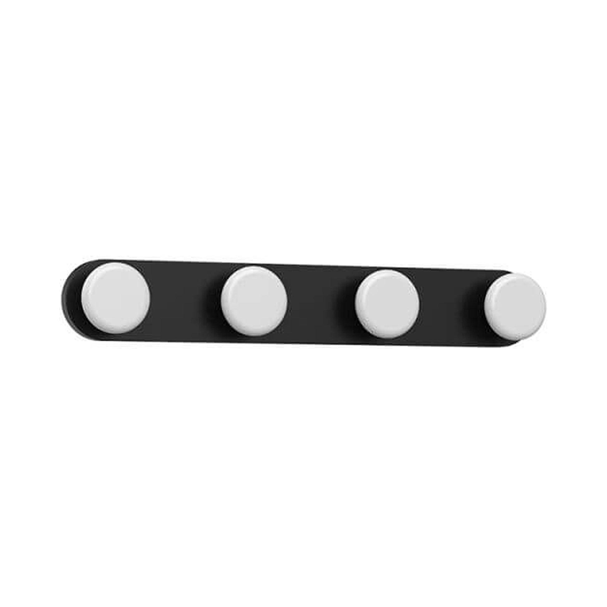 Rezz LED Vanity Wall Light in Black (4-Light).