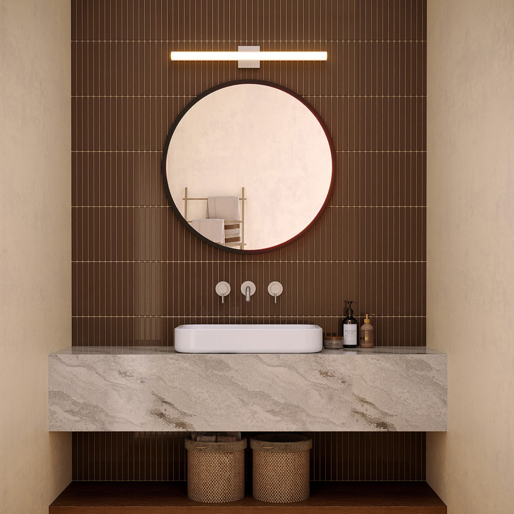 Rico LED Bath Wall Light in bathroom.
