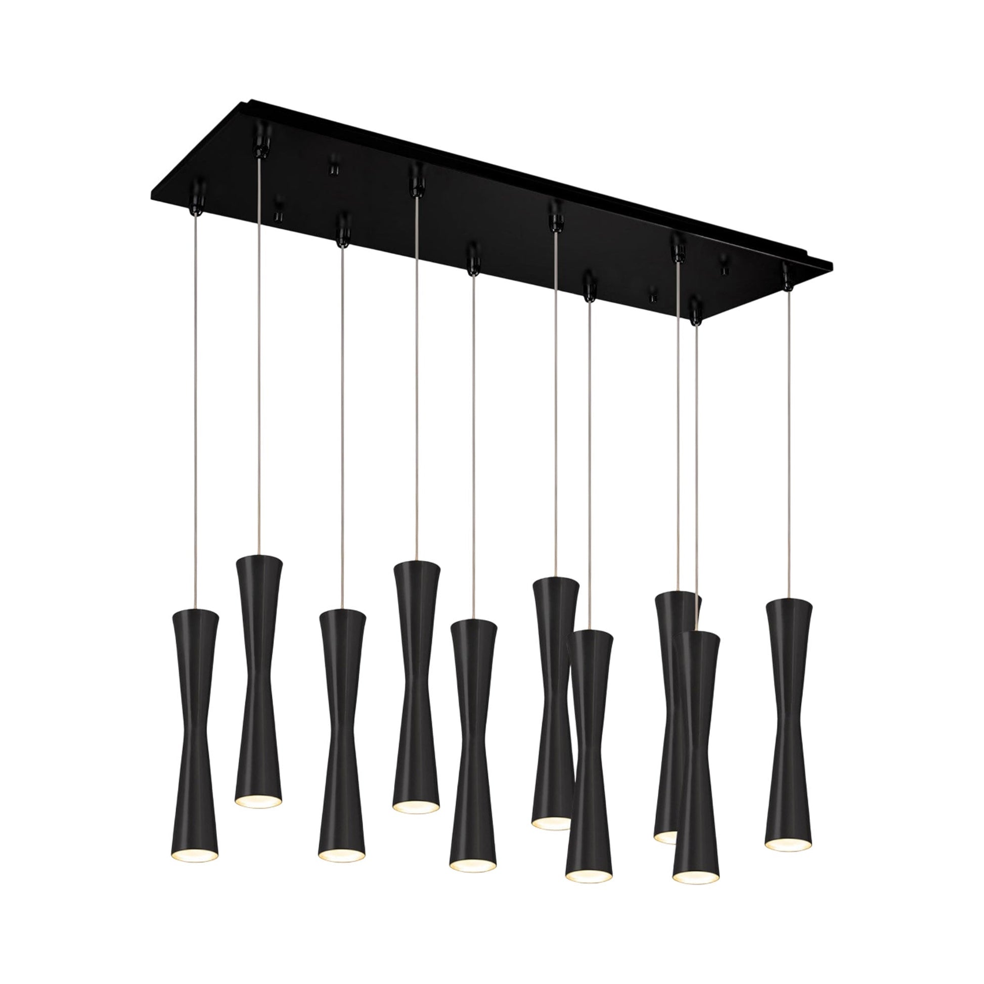 Robson Rectangle Multi Light LED Pendant Light in Black.