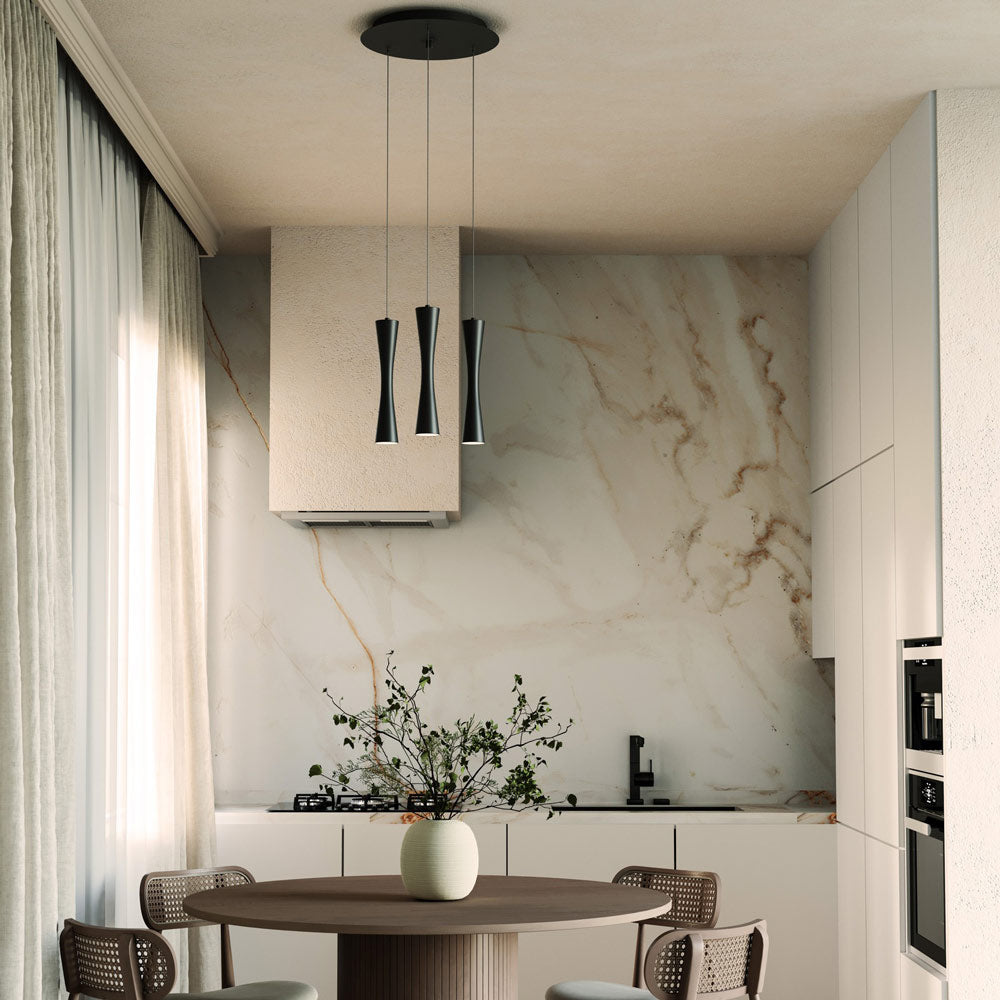 Robson Round Multi Light LED Pendant Light in dining room.