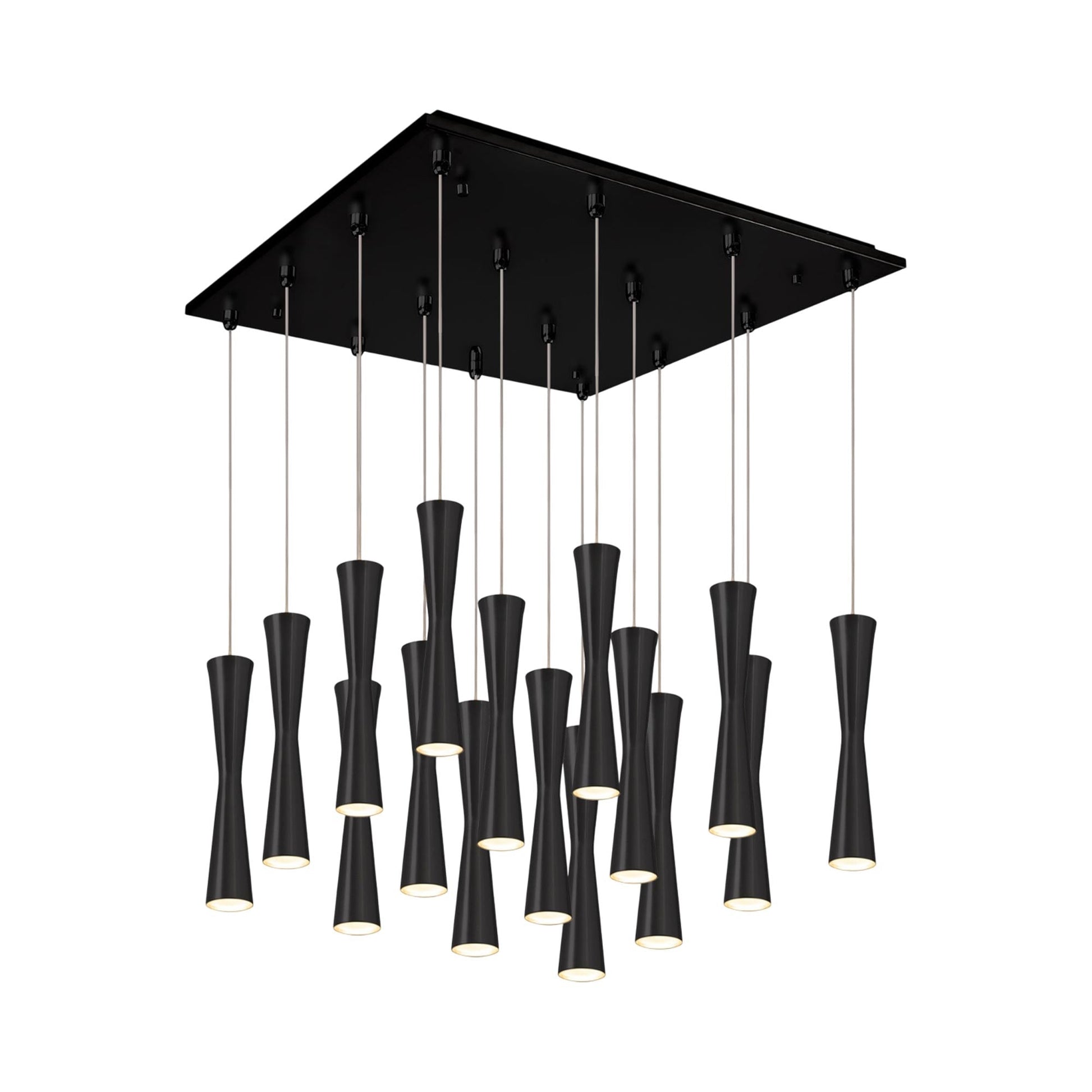 Robson Square Multi Light LED Pendant Light in Black.