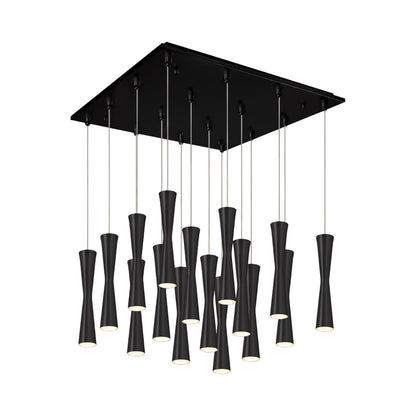 Robson Square Multi Light LED Pendant Light in Black.