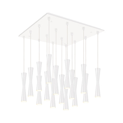 Robson Square Multi Light LED Pendant Light in White.