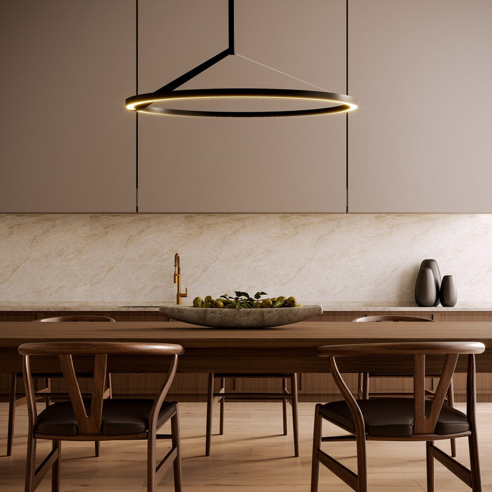 Roda LED Pendant Light in dining room.