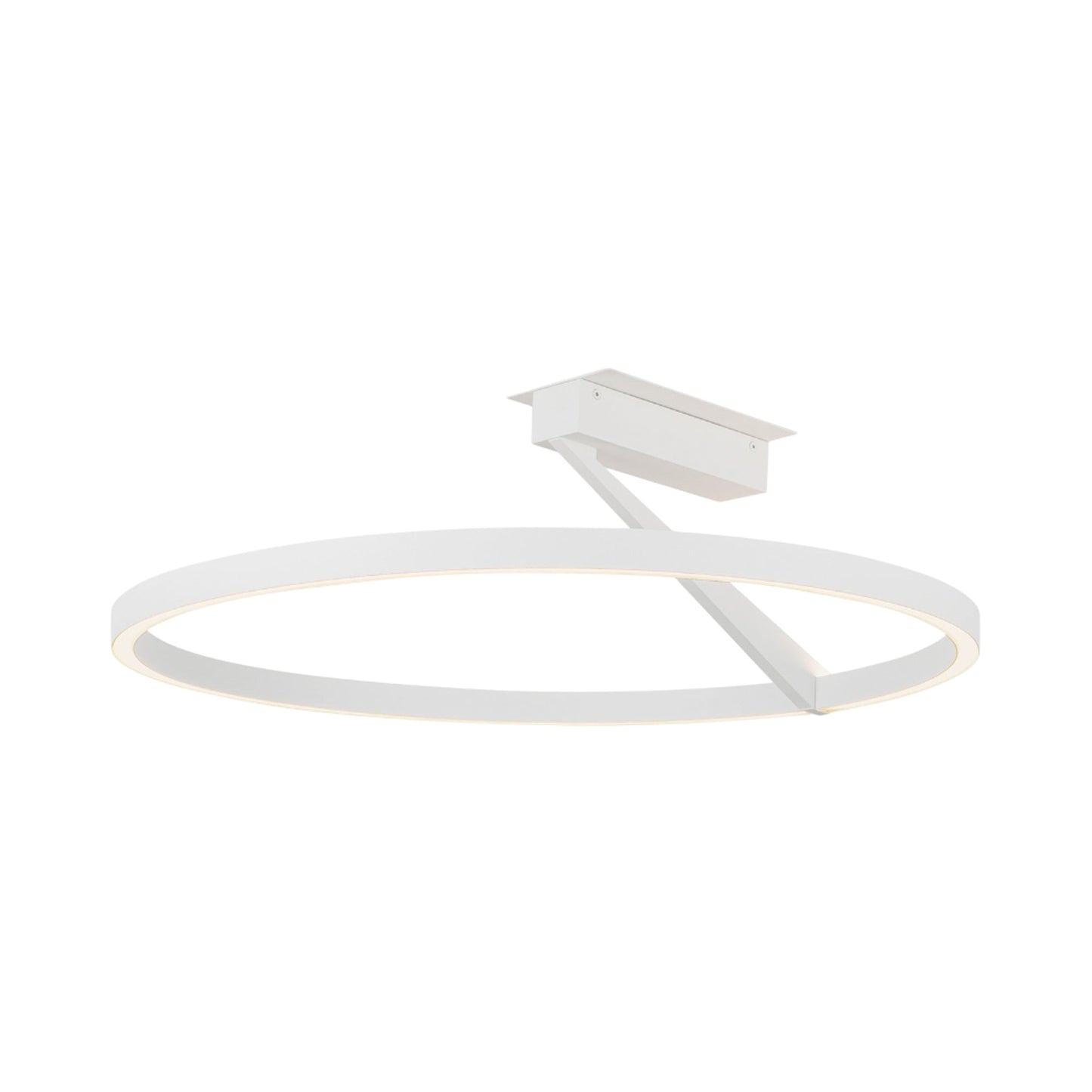 Roda LED Semi Flush Mount Ceiling Light in White (23.63-Inch).