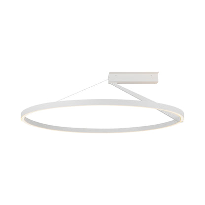 Roda LED Semi Flush Mount Ceiling Light in White (31.5-Inch).