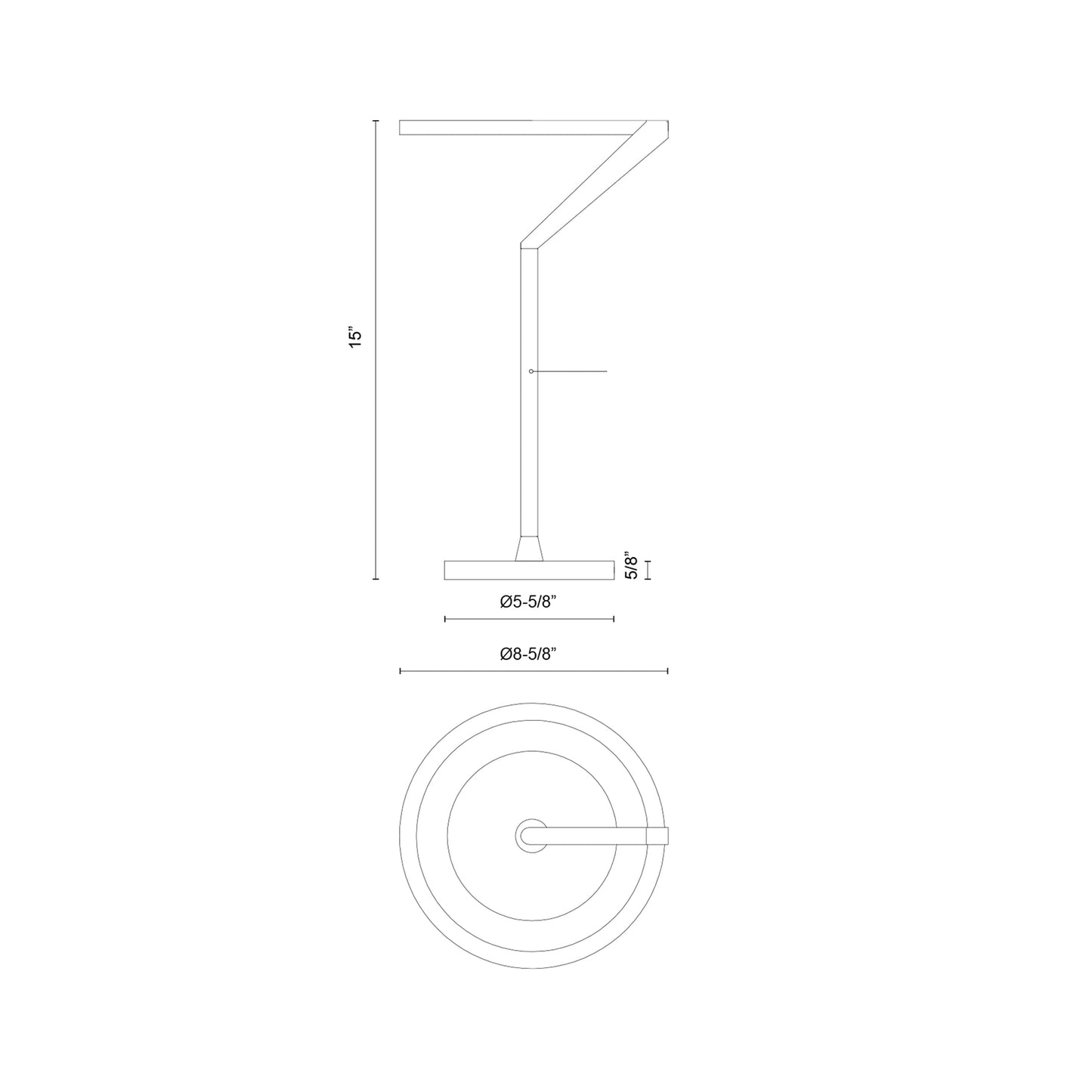 Roda LED Table Lamp - line drawing.