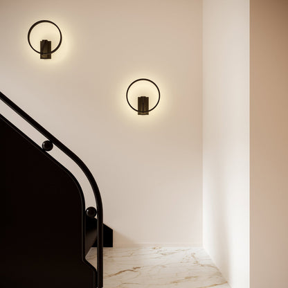 Roda LED Wall Light in stairway.