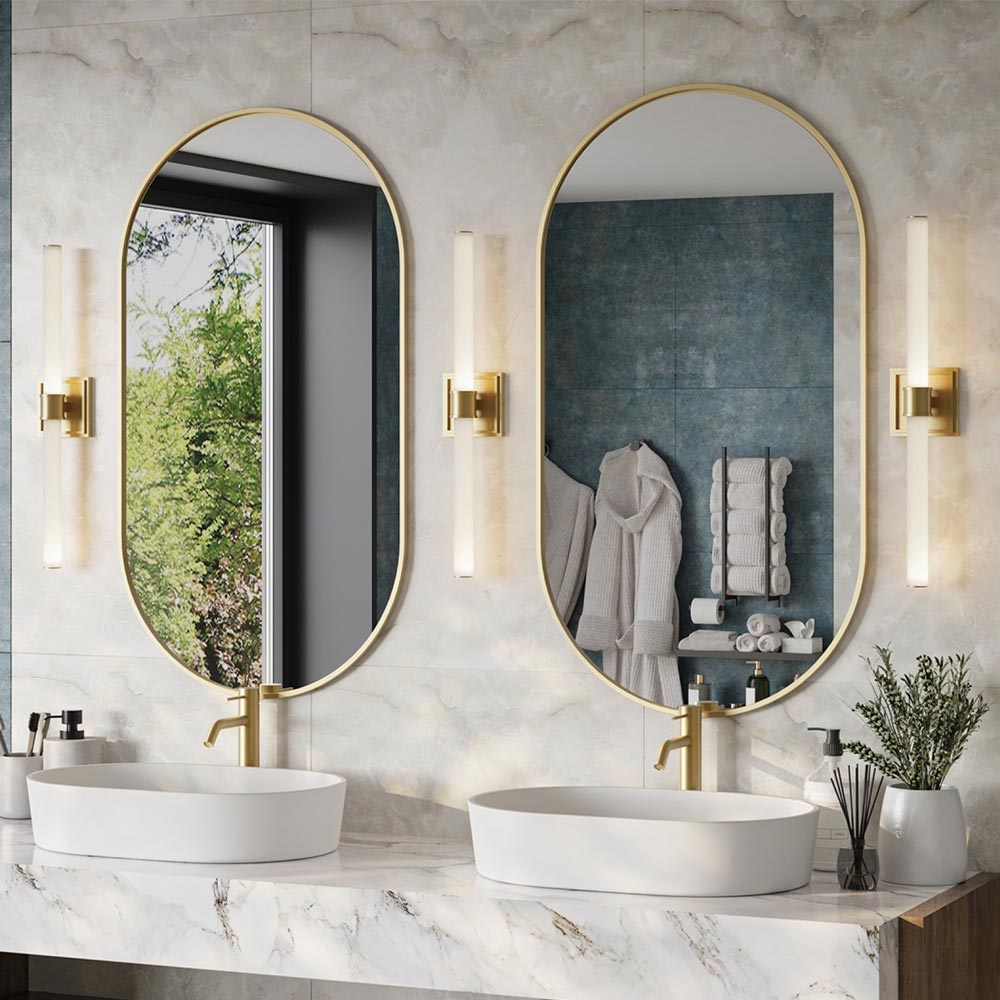 Rona LED Vanity Light in bathroom.