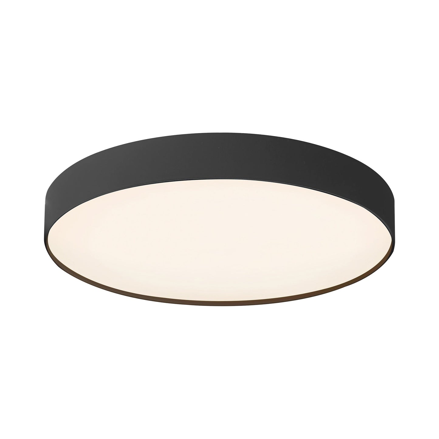 Rynn LED Flush Mount Ceiling Light in Black (7.13-Inch).