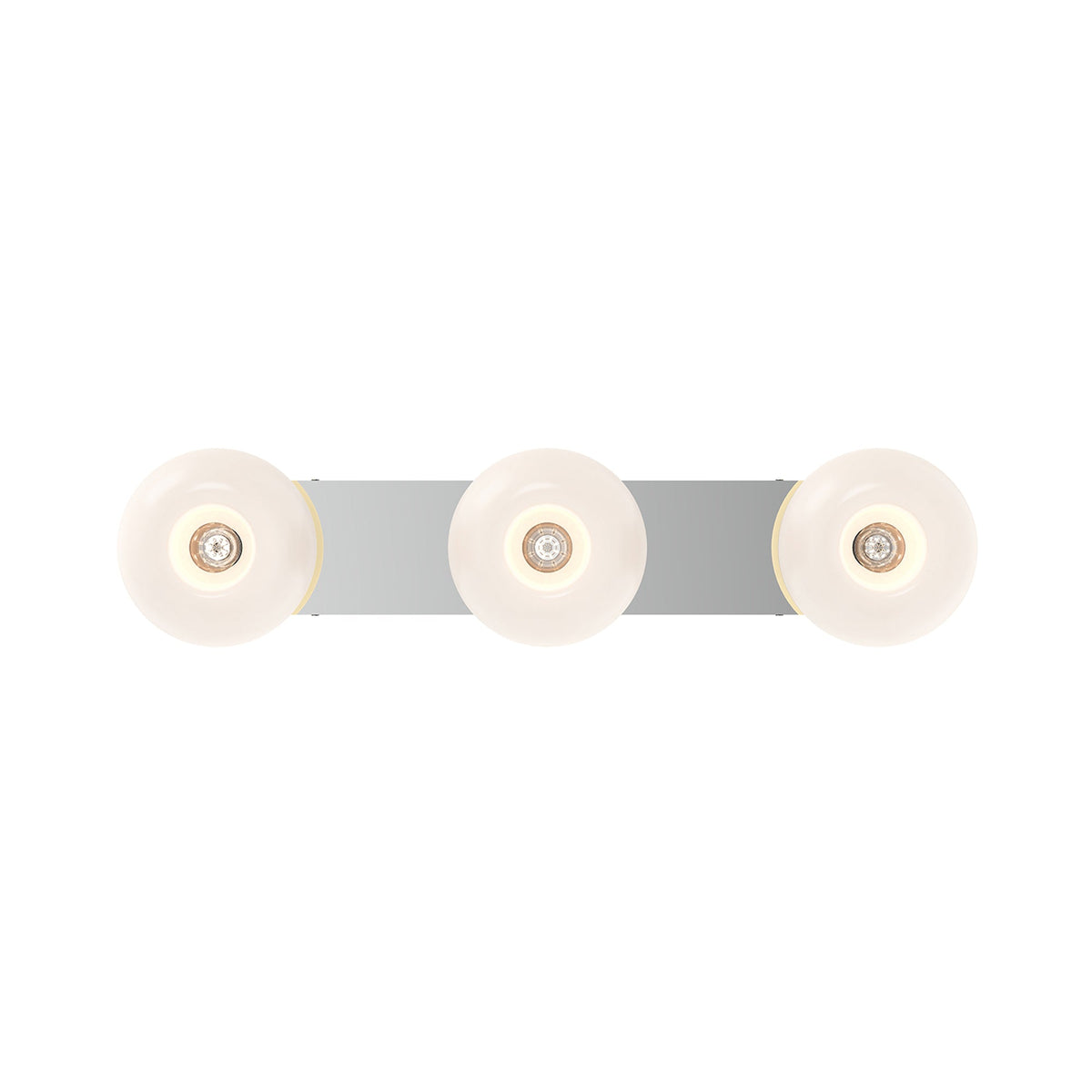 Samar Bath Vanity Light in Chrome/Opal Glass.