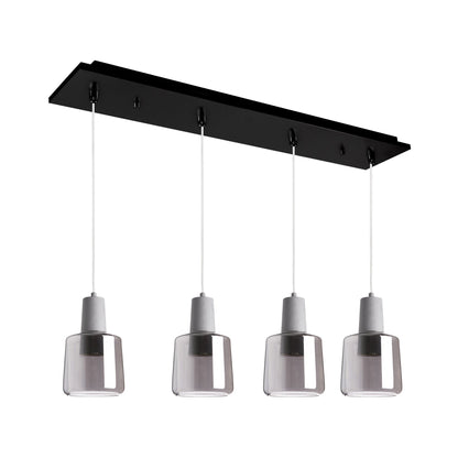 Samson Multi Light LED Pendant Light in Black (4-Light).