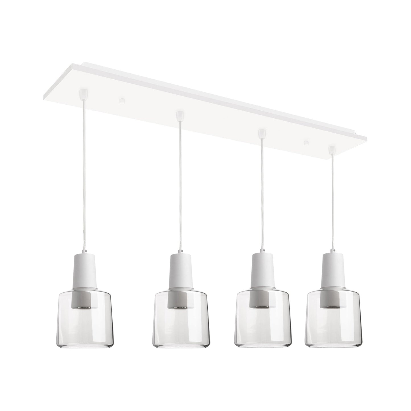 Samson Multi Light LED Pendant Light in White (4-Light).