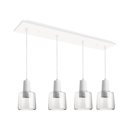 Samson Multi Light LED Pendant Light in White (4-Light).