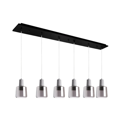 Samson Multi Light LED Pendant Light in Black (6-Light).