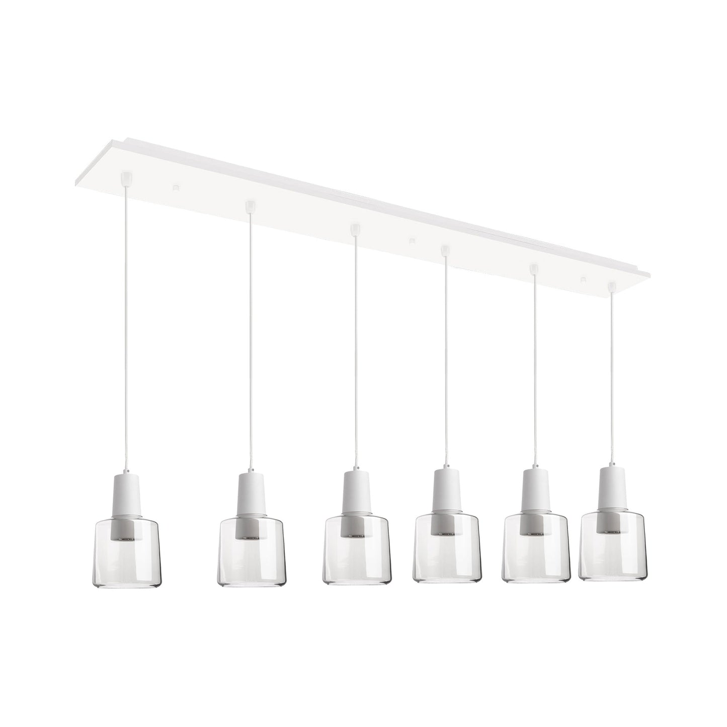 Samson Multi Light LED Pendant Light in White (6-Light).