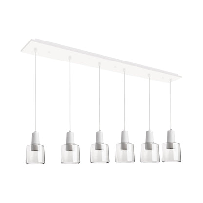 Samson Multi Light LED Pendant Light in White (6-Light).