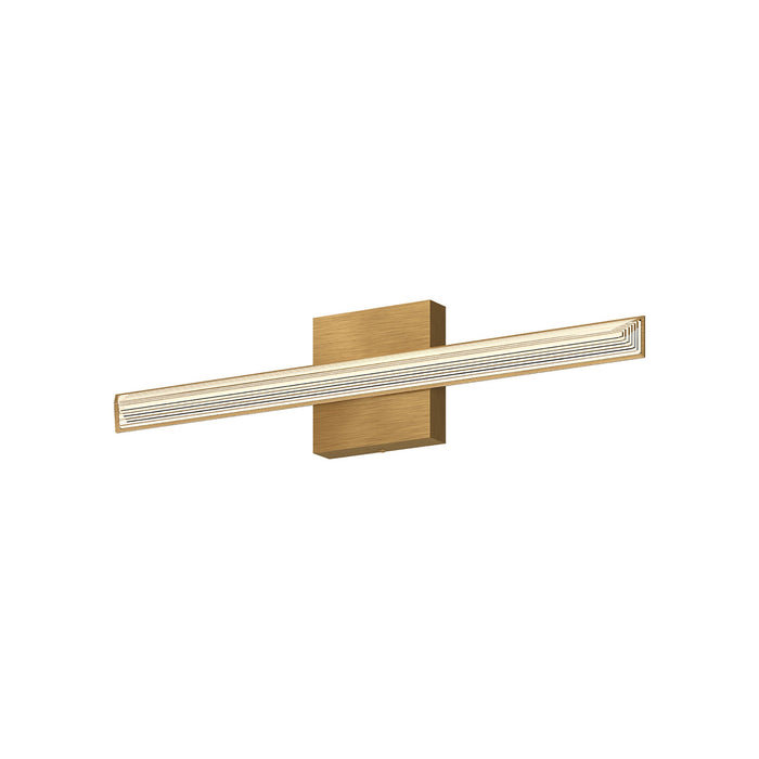 Saphir LED Vanity Wall Light in Brushed Gold (23.13-Inch).