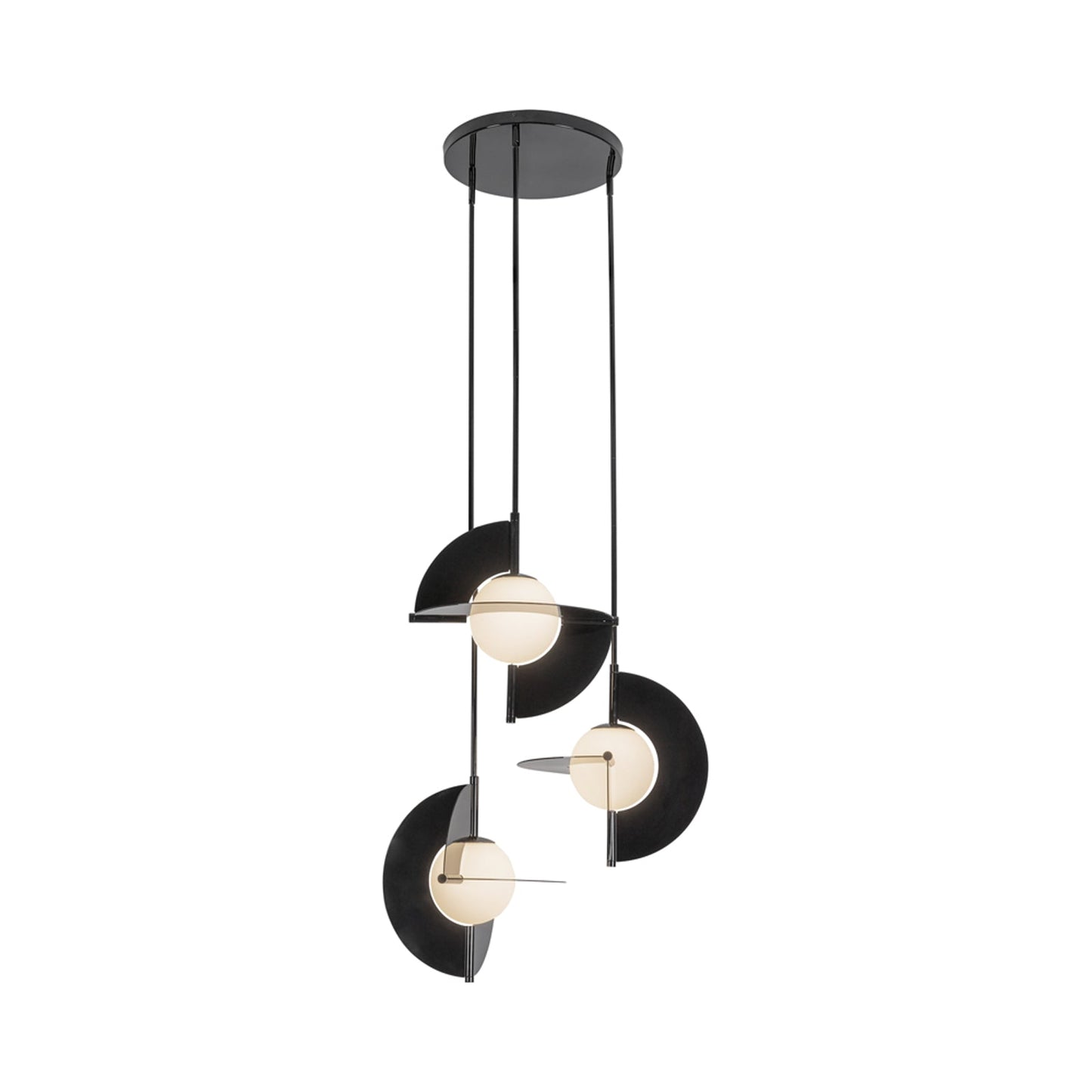 Scorpio LED Chandelier in Glossy Black.