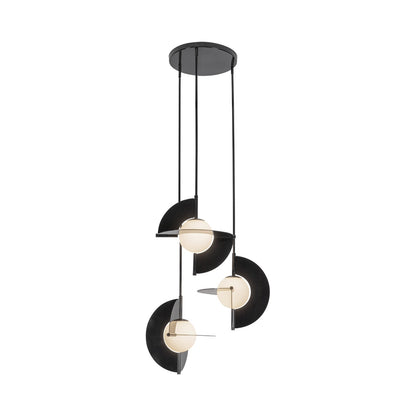Scorpio LED Chandelier in Glossy Black.