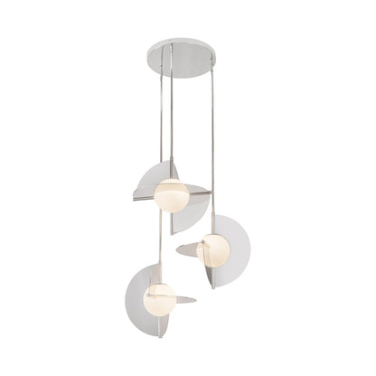 Scorpio LED Chandelier in Polished Nickel.