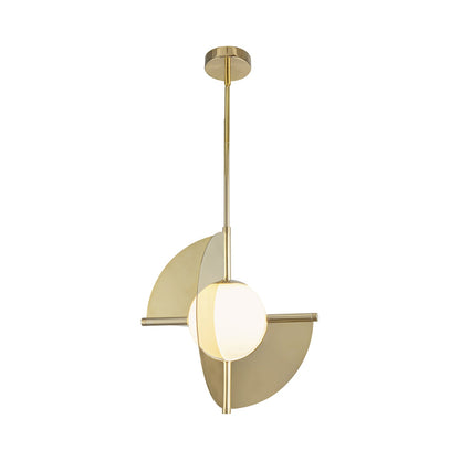 Scorpio LED Pendant Light in Metallic Brass.