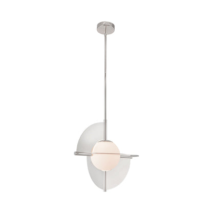 Scorpio LED Pendant Light in Polished Nickel.