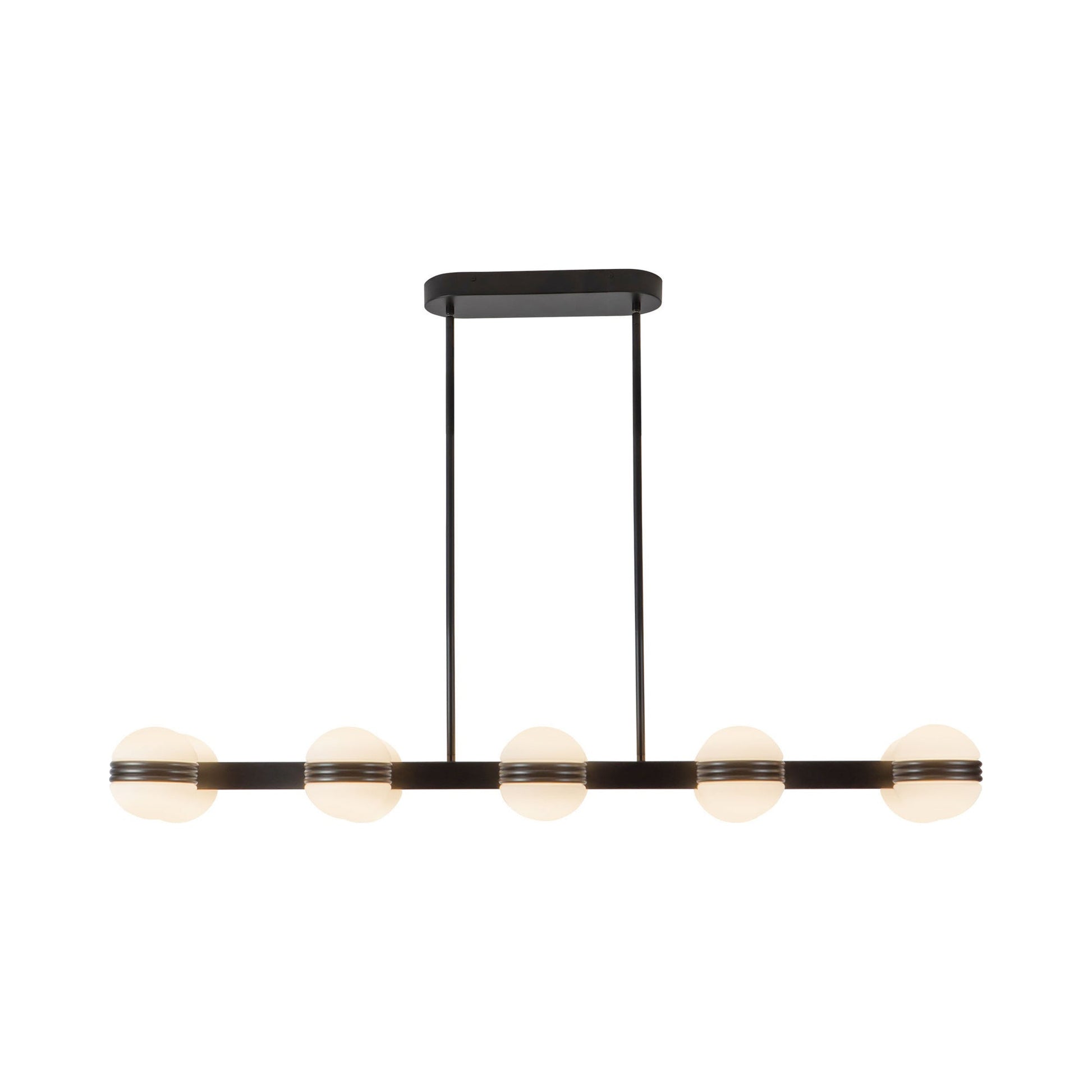 Selene Linear LED Pendant Light in Black.