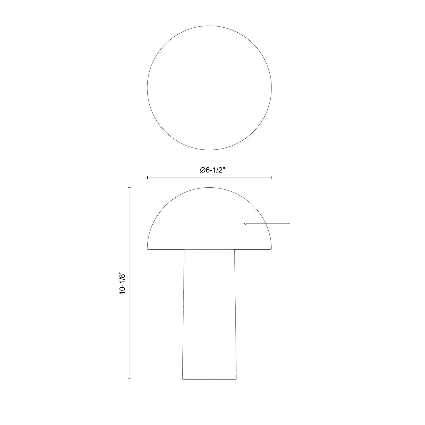 Setas LED Table Lamp - line drawing.
