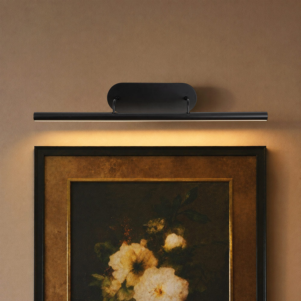 Slender LED Picture Light in living room.