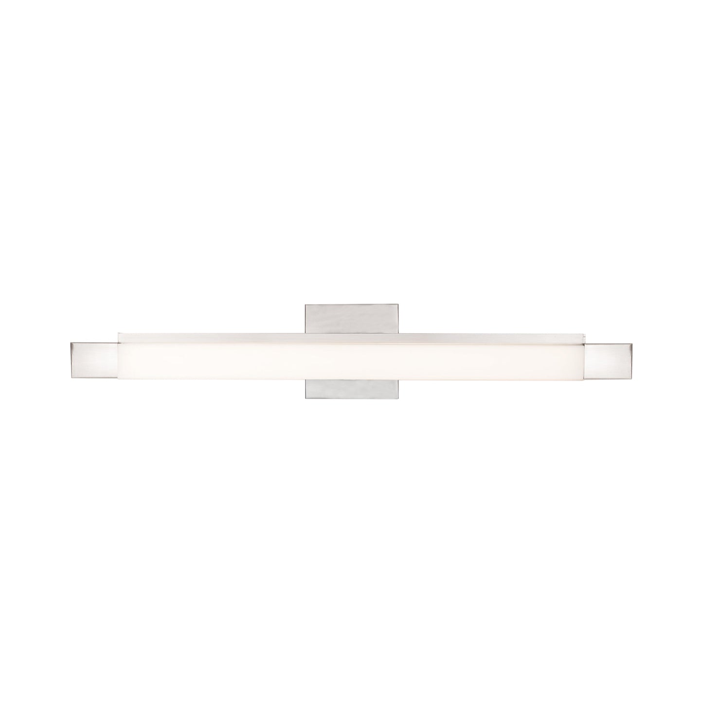 Soho LED Vanity Wall Light in Brushed Nickel.