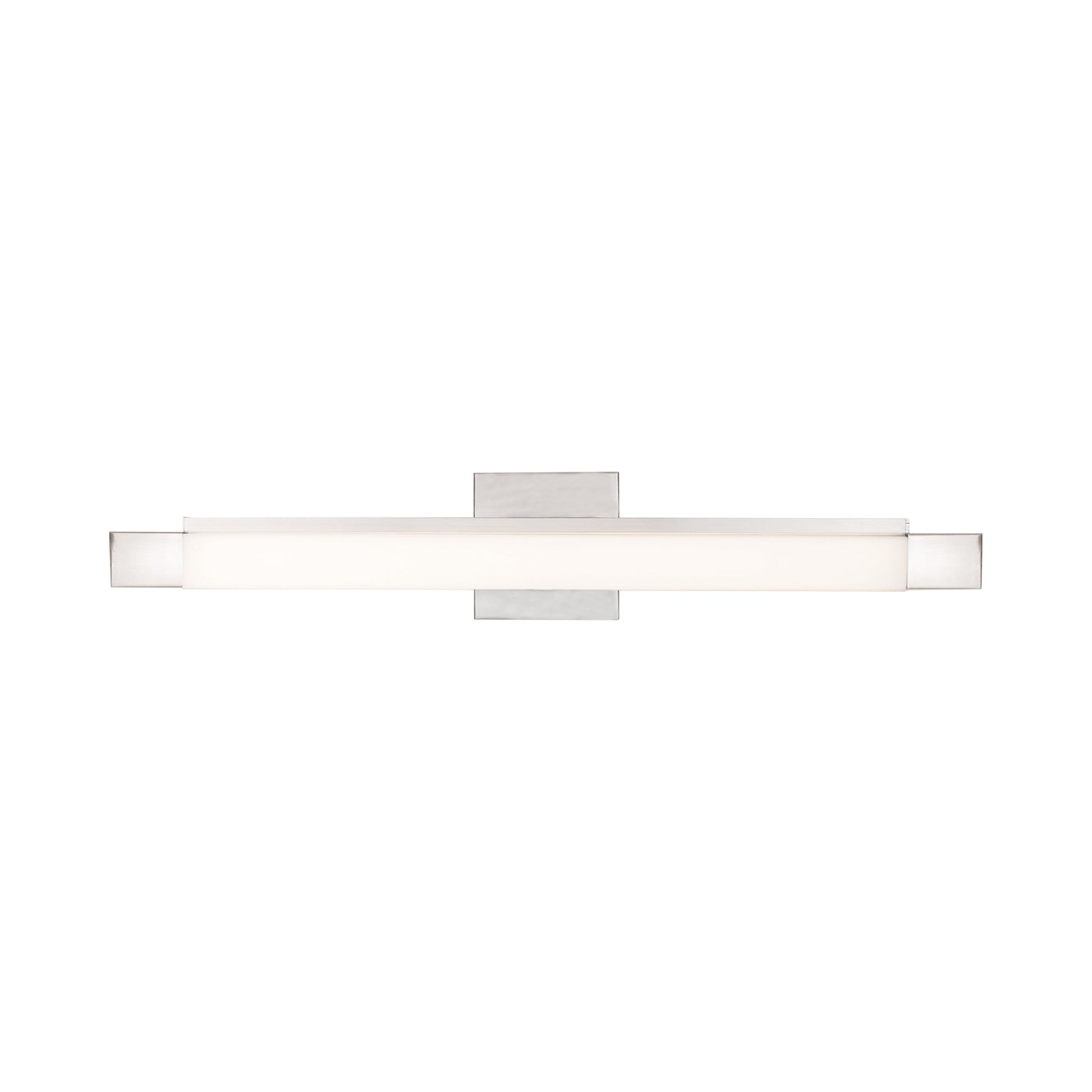 Soho LED Vanity Wall Light in Brushed Nickel.