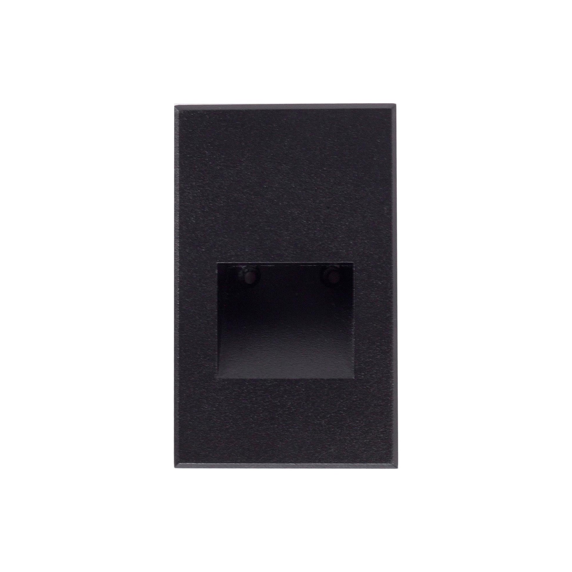 Sonic Vertical Recessed LED Step / Wall Light in Black.