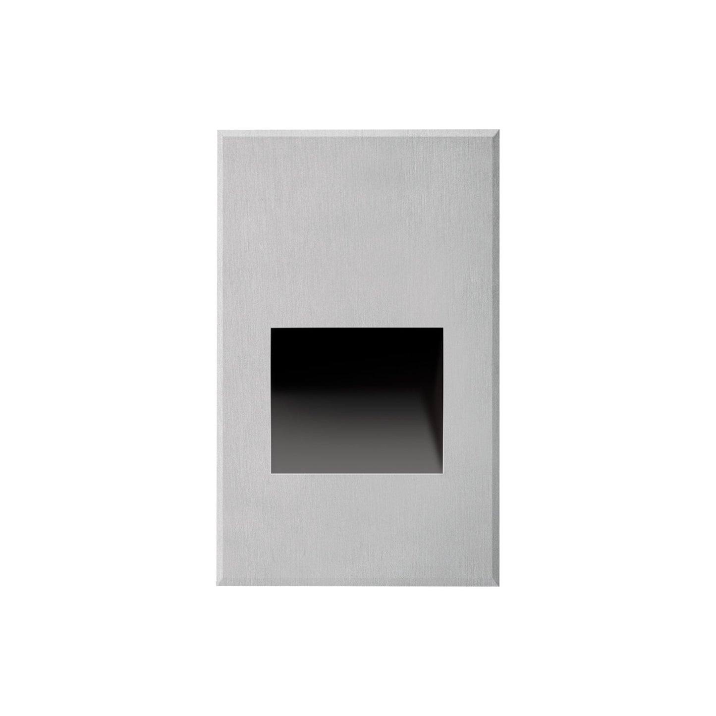 Sonic Vertical Recessed LED Step / Wall Light in Brushed Nickel.