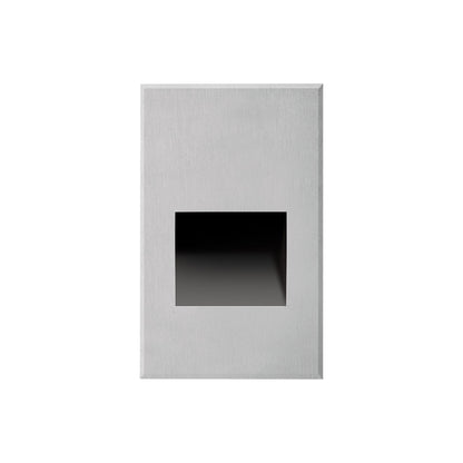 Sonic Vertical Recessed LED Step / Wall Light in Brushed Nickel.