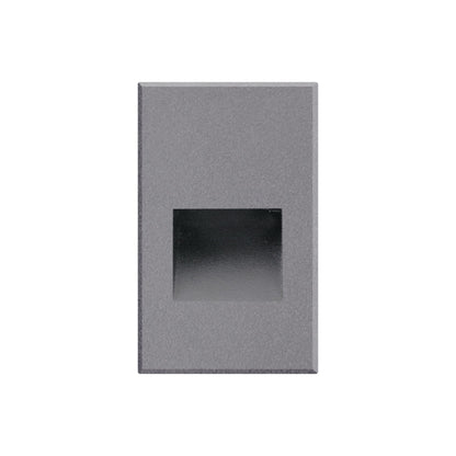 Sonic Vertical Recessed LED Step / Wall Light in Grey.
