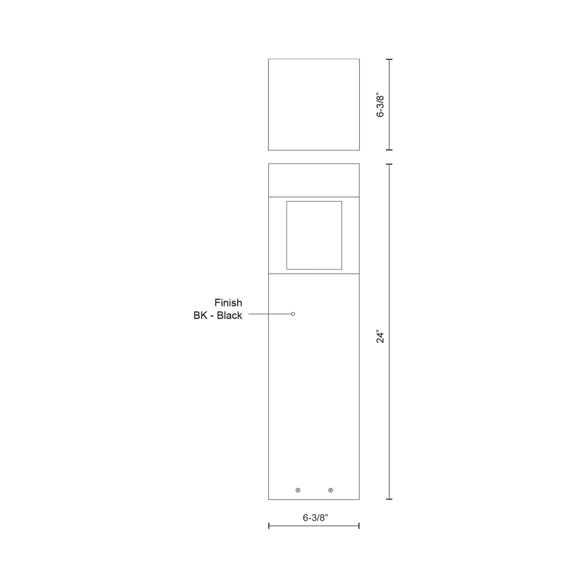Sonoma Outdoor LED Path Light - line drawing.