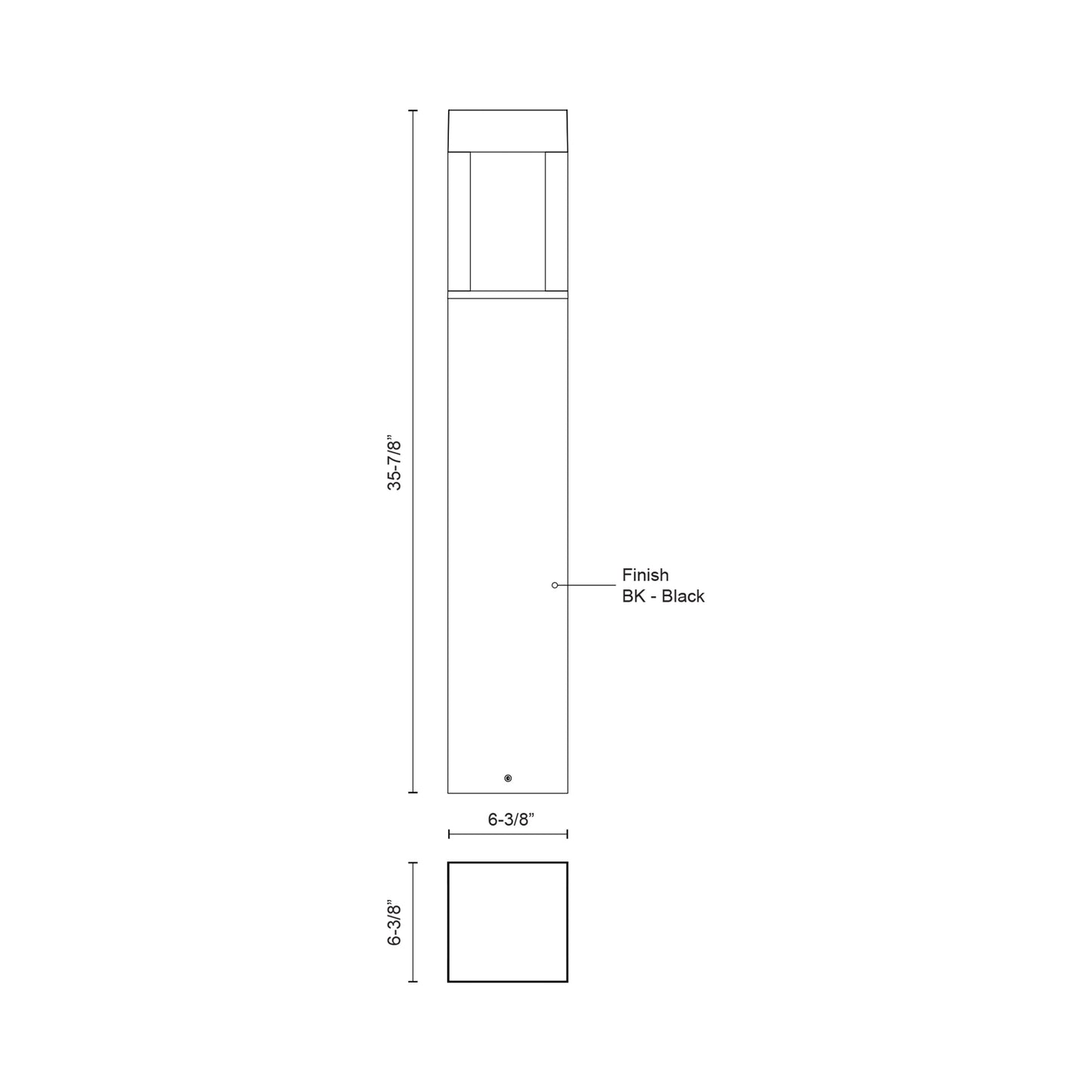 Sonoma Outdoor LED Path Light - line drawing.