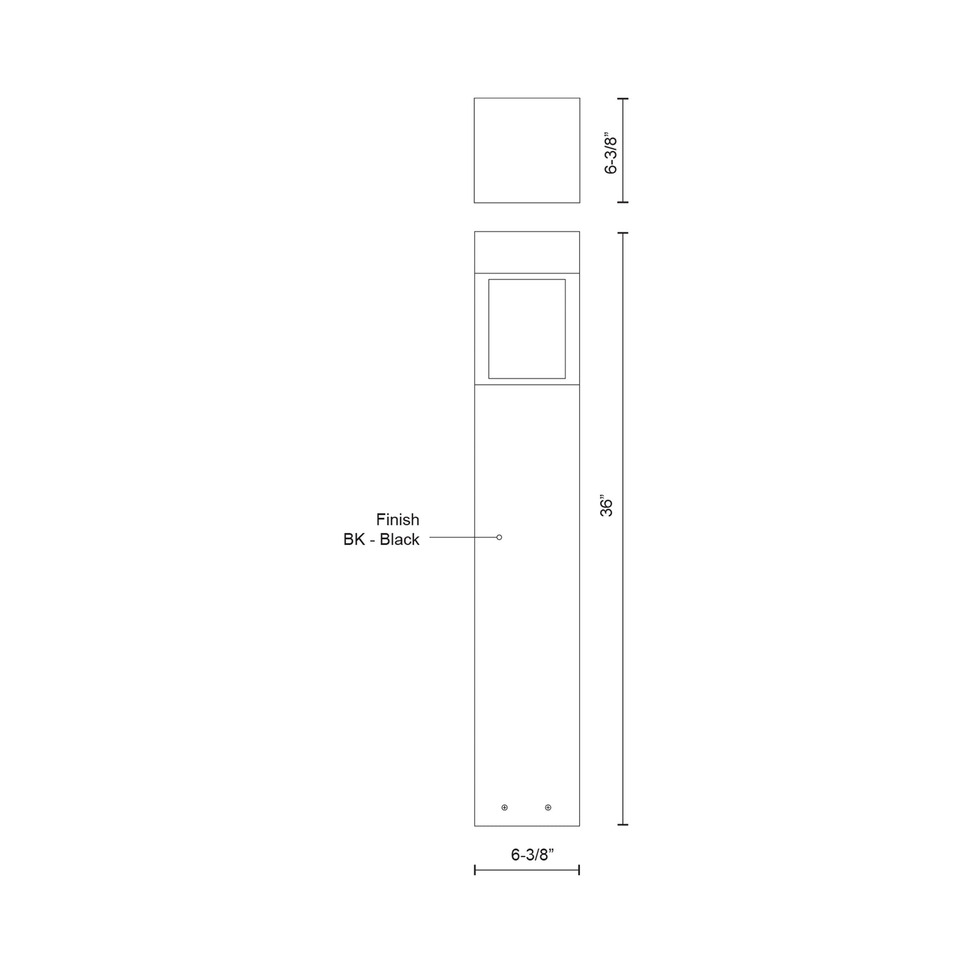 Sonoma Outdoor LED Path Light - line drawing.