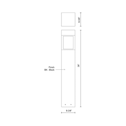 Sonoma Outdoor LED Path Light - line drawing.