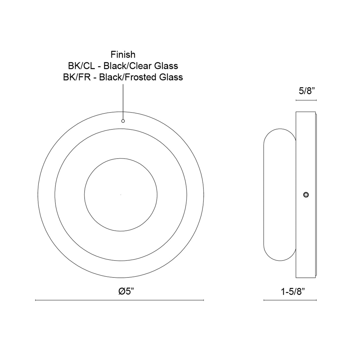 Stephord Outdoor LED Wall Light - line drawing.