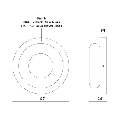 Stephord Outdoor LED Wall Light - line drawing.