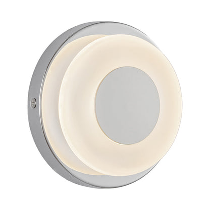 Stephord LED Wall Light in Chrome/Frosted Glass.