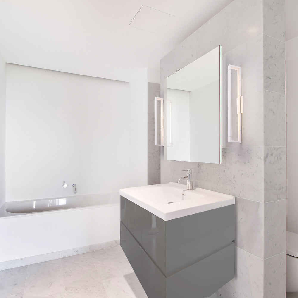 Swivel LED Wall Light in bathroom.