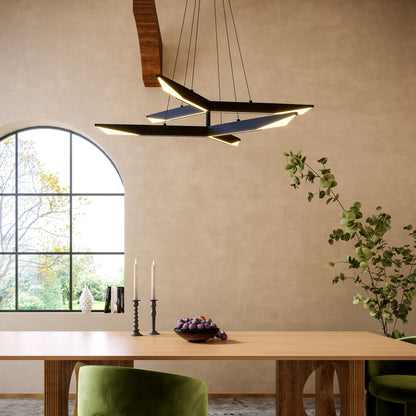 Tachi LED Chandelier in living room.